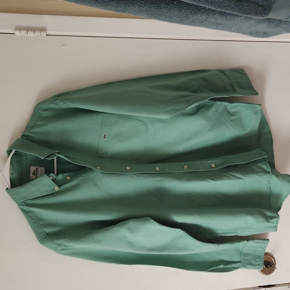 Lacoste's shirt long sleeeve color green size 42